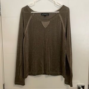rag & bone Metallic Long Sleeved Top